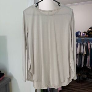 Lululemon Cream Long Sleeve Top